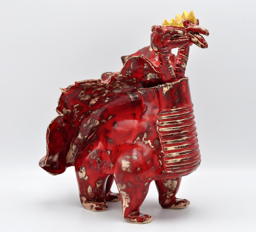 Colja de Roo + 2-koppige draak, rood (08)